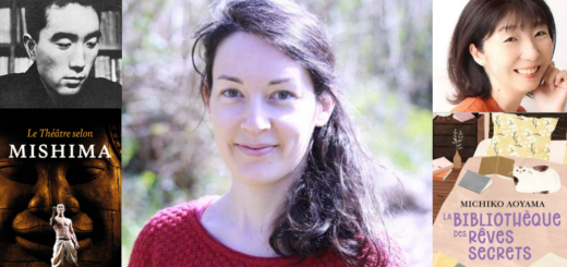 Alice Hureau et deux de ses livres, Yukio Mishima et Michiko Aoyama