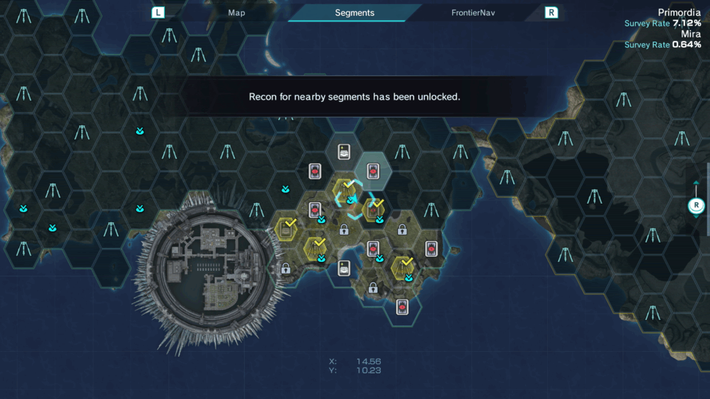 La carte de Xenoblade Cross