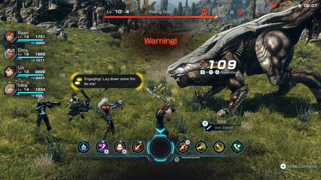 Le groupe se confronte à un monstre - Xenoblade Chronicles X