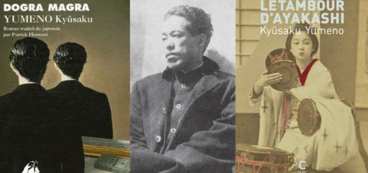 Couvertures de Dogra Magra, Le tambour d'Ayakashi et photographie de Kyûsaku Yumeno