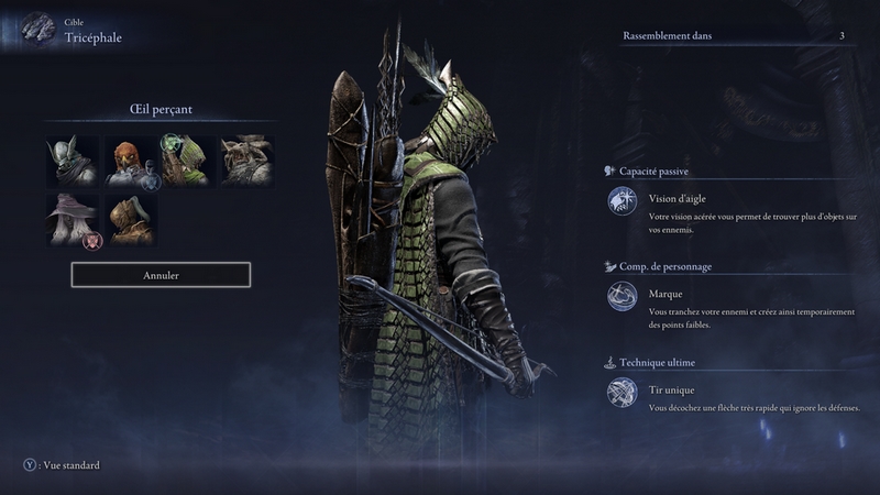 L'écran de sélection de personnages d'Elden Ring Nighreign.