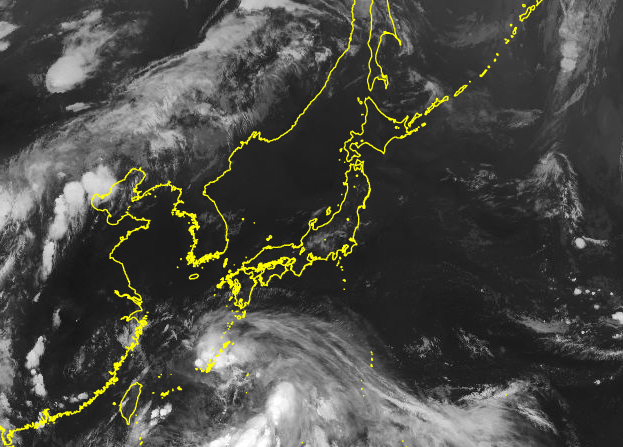 Image météo satellite du Japon.