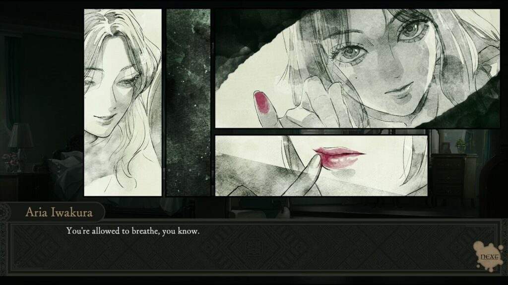 Scénette façon fusain d'Iwakura Aria