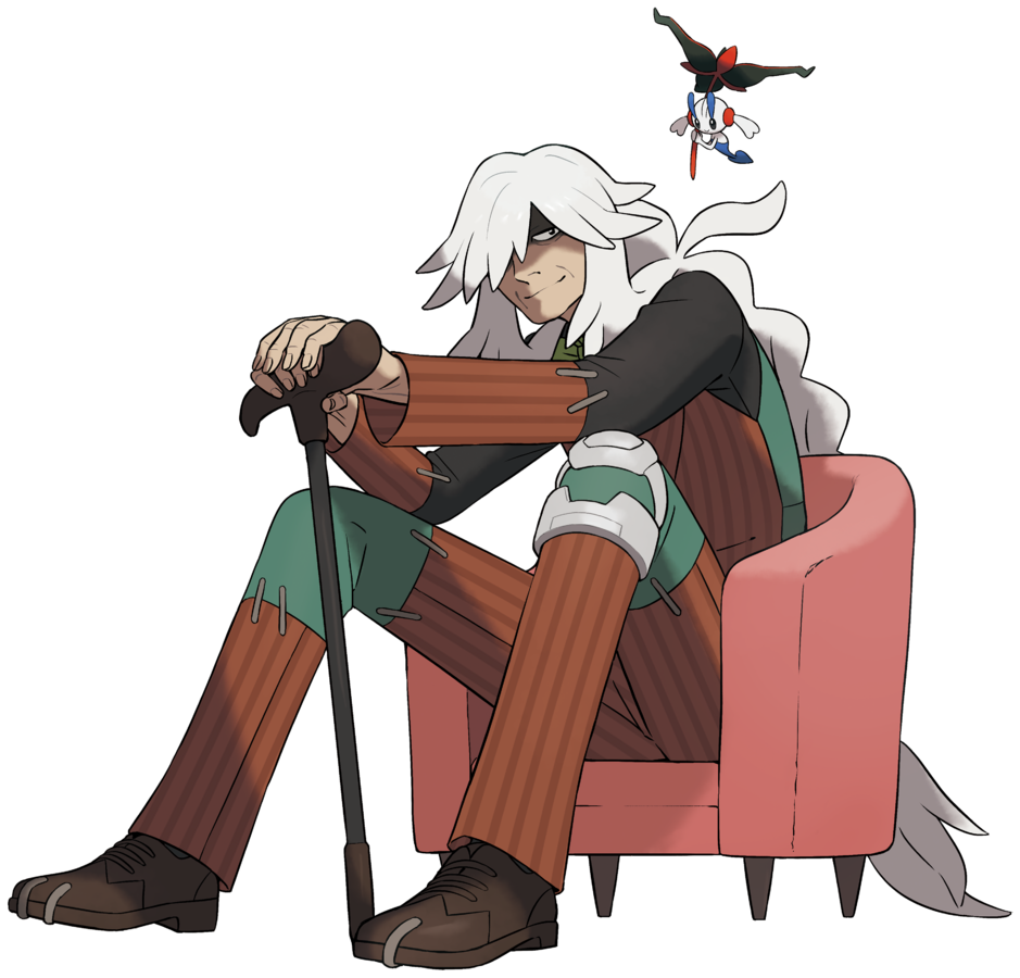 
AZ et son Floette, survivants de la guerre de Kalos, rappellent l’origine tragique de l’énergie qui a donné naissance aux Méga-Évolutions. © The Pokémon Company