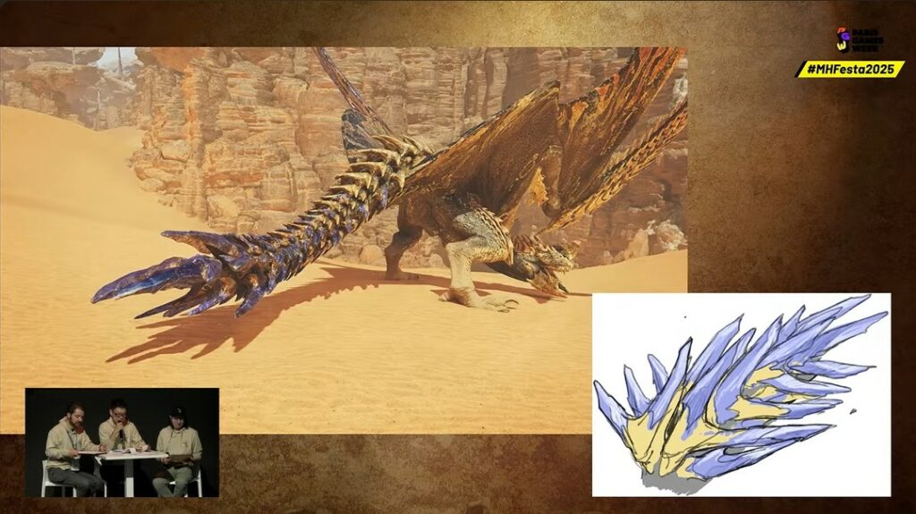 Détails sur la queue de la wyverne