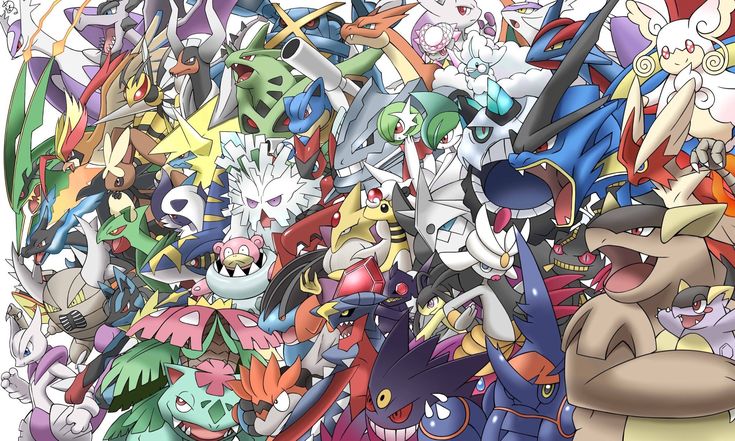 Les Pokémon les plus iconiques ont droit à leur Méga-Évolution : Lucario, Mewtwo, Dracaufeu. © The Pokémon Company