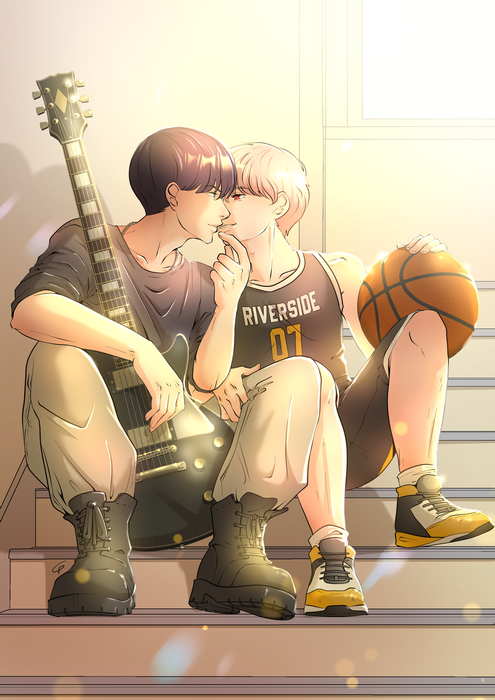 Illustration du webtoon Because of love de Cyann