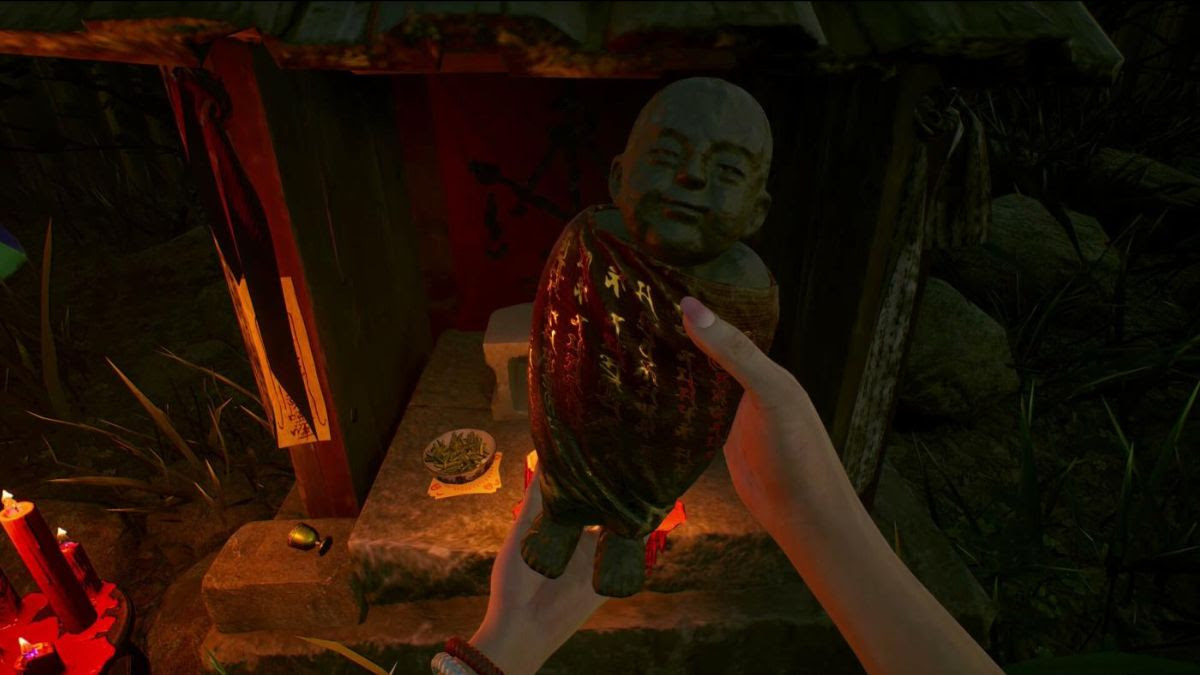 Découverte d'une petite statue de Bouddha - Incantation