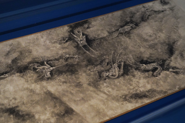 Poème illustré aux neuf dragons, Jin Shishong (1730-1800), Chine, Dynastie Qing (1644-1911), Encore sur papier ©Rokusan.fr pour Journal du Japon