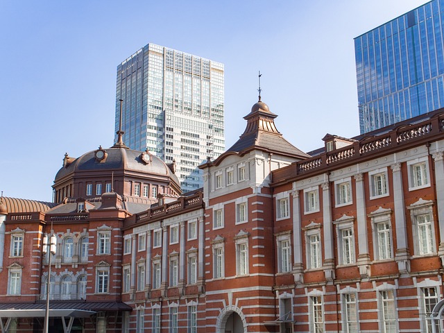 Gare de Tokyo (1914) par Tatsuno Kingo, disciple de Josiah Conder.