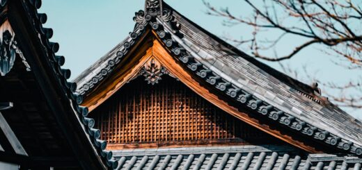 Toit d'une maison japonaise
