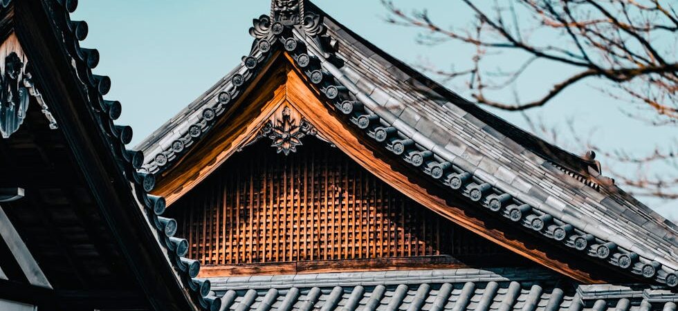 Toit d'une maison japonaise