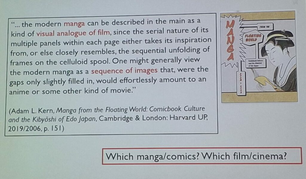 Définition du manga moderne selon Adam L. Kern dans Manga from the Floating World: Comicbook Culture and the Kibyôshi of Edo Japan – Photo de David Maingot pour Journal du Japon