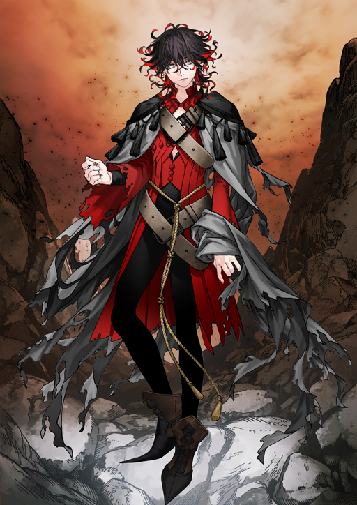 Le personnage de Dante, illustration officielle par Kamome Shirahama de Fate/Grand Order