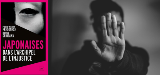 Couverture du livre et photo de femme la main en avant pour dire "non !".