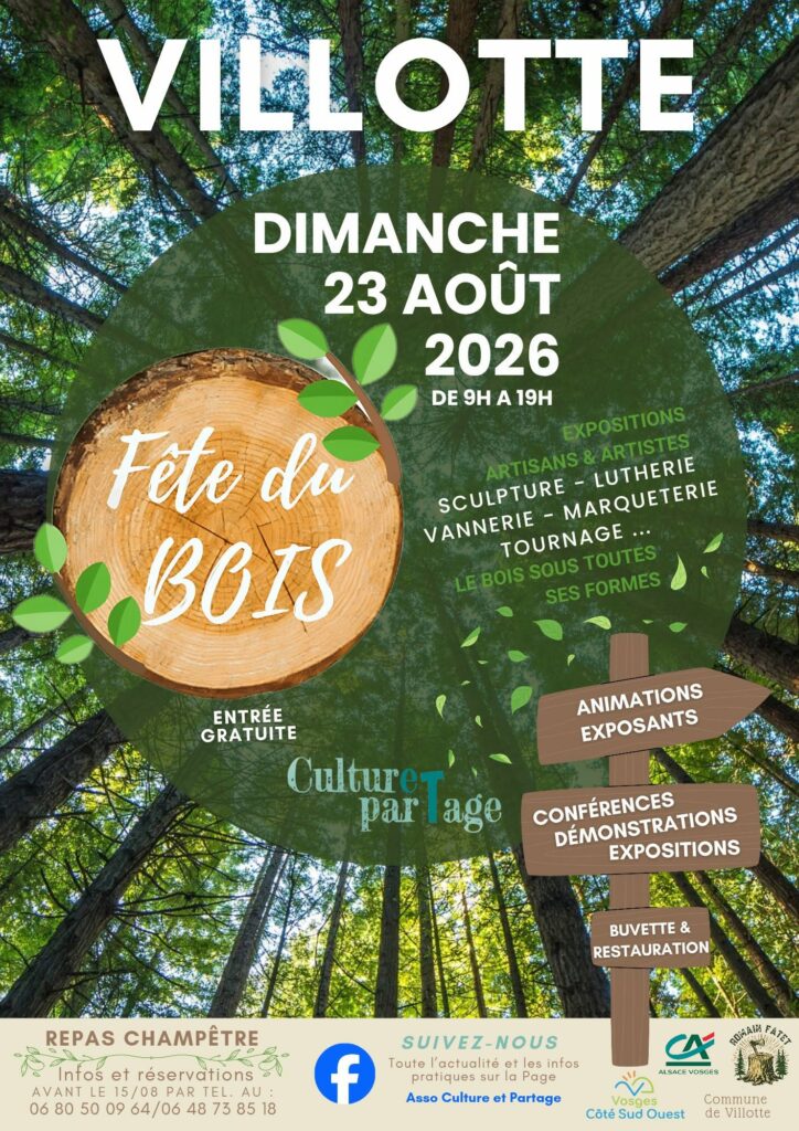 Affiche Fête du Bois à Villotte